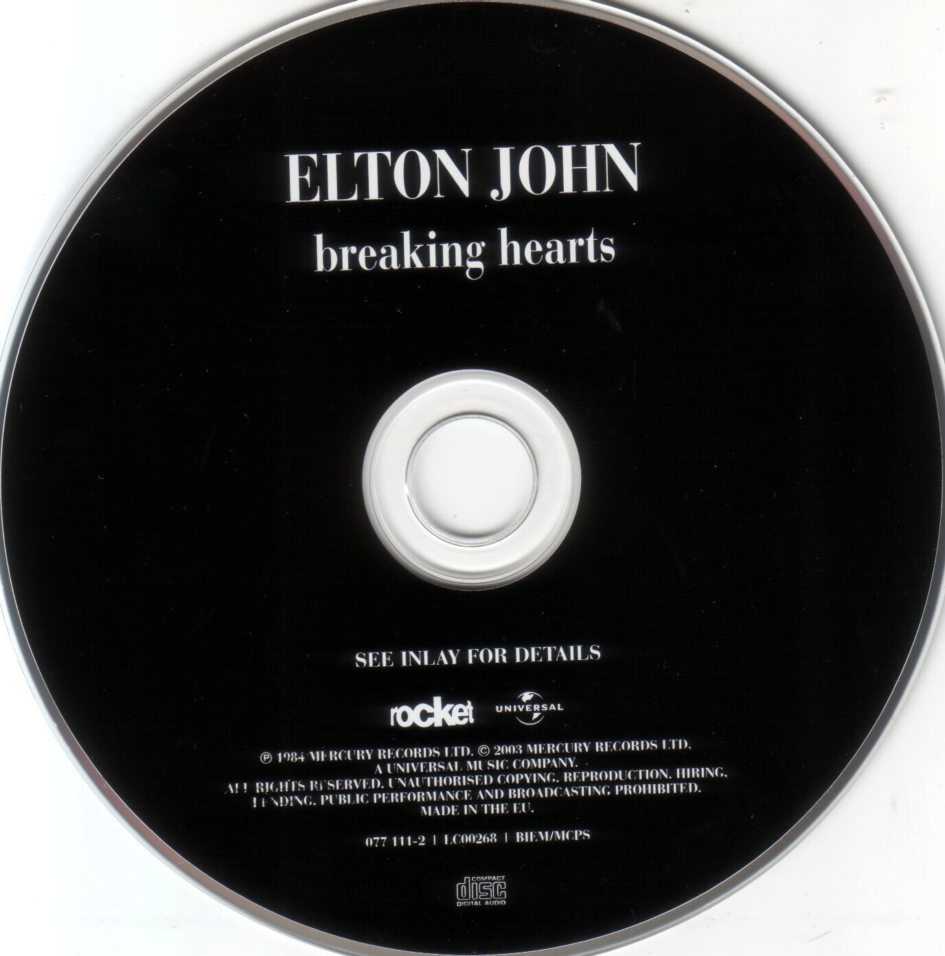 Elton John   Breaking Hearts : CD